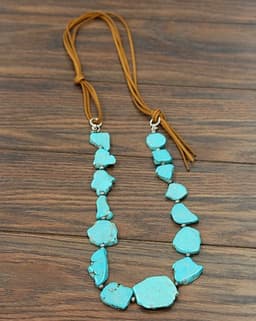 Natural Turquoise Slab Necklace
