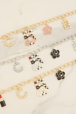 Old Money Inspired Charm Metal Chain Belt